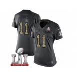 Women's Nike Atlanta Falcons #11 Julio Jones Limited Black 2016 Salute to Service Super Bowl LI 51 NFL Jersey