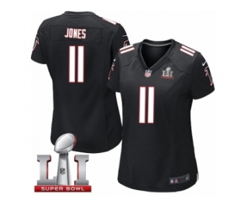 Women's Nike Atlanta Falcons #11 Julio Jones Limited Black Alternate Super Bowl LI 51 NFL Jersey