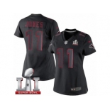 Women's Nike Atlanta Falcons #11 Julio Jones Limited Black Impact Super Bowl LI 51 NFL Jersey