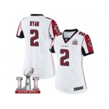 Women's Nike Atlanta Falcons #2 Matt Ryan Limited White Super Bowl LI 51 NFL Jersey