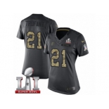 Women's Nike Atlanta Falcons #21 Desmond Trufant Limited Black 2016 Salute to Service Super Bowl LI 51 NFL Jersey