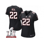 Women's Nike Atlanta Falcons #22 Keanu Neal Limited Black Alternate Super Bowl LI 51 NFL Jersey