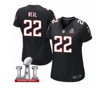 Women's Nike Atlanta Falcons #22 Keanu Neal Limited Black Alternate Super Bowl LI 51 NFL Jersey