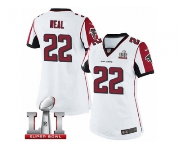 Women's Nike Atlanta Falcons #22 Keanu Neal Limited White Super Bowl LI 51 NFL Jersey