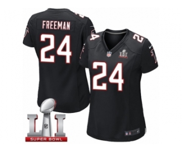 Women's Nike Atlanta Falcons #24 Devonta Freeman Limited Black Alternate Super Bowl LI 51 NFL Jersey