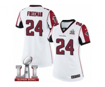 Women's Nike Atlanta Falcons #24 Devonta Freeman Limited White Super Bowl LI 51 NFL Jersey