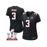 Women's Nike Atlanta Falcons #3 Matt Bryant Limited Black Alternate Super Bowl LI 51 NFL Jersey