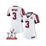 Women's Nike Atlanta Falcons #3 Matt Bryant Limited White Super Bowl LI 51 NFL Jersey