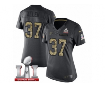 Women's Nike Atlanta Falcons #37 Ricardo Allen Limited Black 2016 Salute to Service Super Bowl LI 51 NFL Jersey
