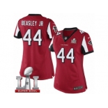 Women's Nike Atlanta Falcons #44 Vic Beasley Limited Red Team Color Super Bowl LI 51 NFL Jersey