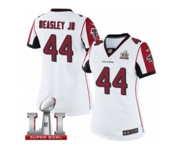 Women's Nike Atlanta Falcons #44 Vic Beasley Limited White Super Bowl LI 51 NFL Jersey