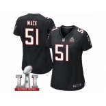 Women's Nike Atlanta Falcons #51 Alex Mack Limited Black Alternate Super Bowl LI 51 NFL Jersey