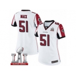 Women's Nike Atlanta Falcons #51 Alex Mack Limited White Super Bowl LI 51 NFL Jersey