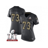 Women's Nike Atlanta Falcons #73 Ryan Schraeder Limited Black 2016 Salute to Service Super Bowl LI 51 NFL Jersey