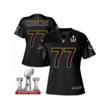 Women's Nike Atlanta Falcons #77 Ra'Shede Hageman Game Black Fashion Super Bowl LI 51 NFL Jersey