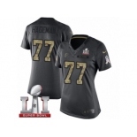 Women's Nike Atlanta Falcons #77 Ra'Shede Hageman Limited Black 2016 Salute to Service Super Bowl LI 51 NFL Jersey