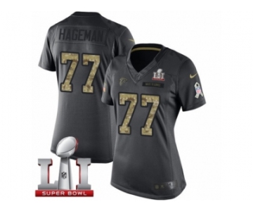 Women's Nike Atlanta Falcons #77 Ra'Shede Hageman Limited Black 2016 Salute to Service Super Bowl LI 51 NFL Jersey