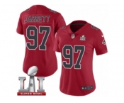 Women's Nike Atlanta Falcons #97 Grady Jarrett Limited Red Rush Super Bowl LI 51 NFL Jersey