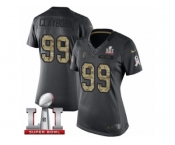 Women's Nike Atlanta Falcons #99 Adrian Clayborn Limited Black 2016 Salute to Service Super Bowl LI 51 NFL Jersey
