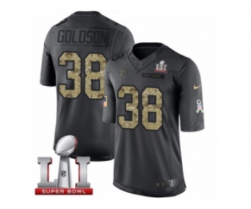 Youth Nike Atlanta Falcons #38 Dashon Goldson Limited Black 2016 Salute to Service Super Bowl LI 51 NFL Jersey