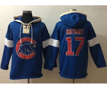 Chicago Cubs #17 Kris Bryant Blue Pullover MLB Hoodie