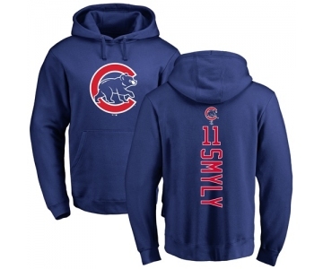 MLB Nike Chicago Cubs #11 Drew Smyly Royal Blue Backer Pullover Hoodie
