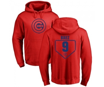 MLB Nike Chicago Cubs #9 Javier Baez Red RBI Pullover Hoodie