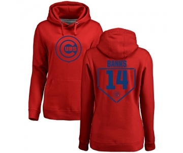 MLB Women's Nike Chicago Cubs #14 Ernie Banks Red RBI Pullover Hoodie