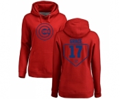 MLB Women's Nike Chicago Cubs #17 Mark Grace Red RBI Pullover Hoodie