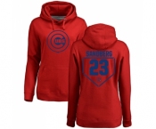 MLB Women's Nike Chicago Cubs #23 Ryne Sandberg Red RBI Pullover Hoodie