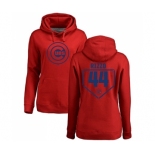 MLB Women's Nike Chicago Cubs #44 Anthony Rizzo Red RBI Pullover Hoodie
