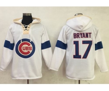 hicago Cubs #17 Kris Bryant White Pullover MLB Hoodie