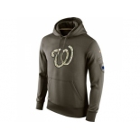 Men''s Washington Nationals Nike Olive Salute To Service KO Performance Hoodie