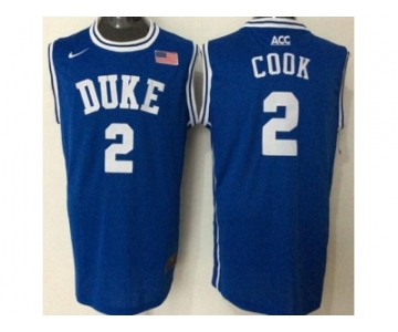 Duke Blue Devils #2 Quinn Cook Blue Basketball New Stitched NCAA Jersey