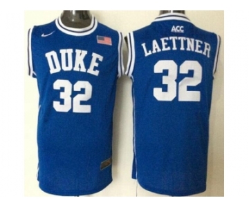 Duke Blue Devils #32 Christian Laettner Blue Basketball New Stitched NCAA Jersey