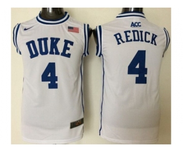 Duke Blue Devils #4 J.J. Redick White Basketball New Stitched NCAA Jersey