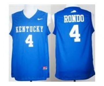 Kentucky Wildcats #4 Rajon Rondo Royal Blue College Basketball