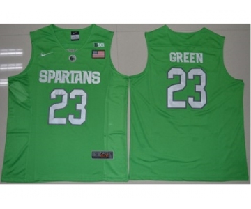 Michigan State Spartans #23 Draymond Green Apple Green Authentic Basketball Stitched NCAA Jersey