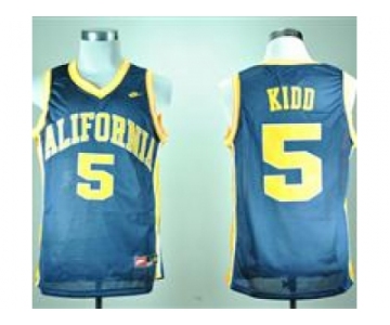 NBA NCAA California Golden Bears Jason Kidd #5 Navy Blue College Jersey
