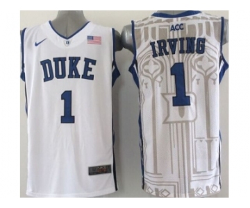 NCAA Duke Blue Devils #1 Irving White Basketball Jersey