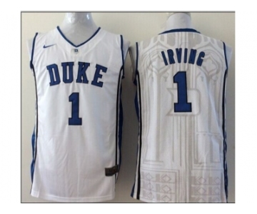 NCAA Duke Blue Devils #1 Irving White Basketball Stitched Jerseys