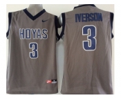 NCAA Georgetown Hoyas #3 Iverson gray Basketball Stitched Jerseys