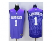 NCAA Men Kentucky Wildcats #1 Skal Labissiere Blue Basketball Stitched Jersey