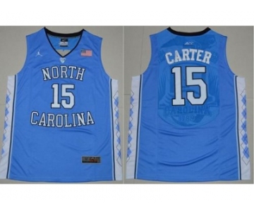 North Carolina #15 Vince Carter Blue Stitched NCAA Jersey