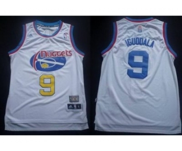 nba Denver Nuggets #9 Andre Iguodala ABA Hardwood Classic White(Revolution 30 Swingman)