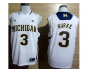 ncaa jerseys adidas michigan wolverines #3 trey burke white[big]