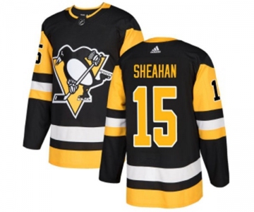 Adidas Pittsburgh Penguins #15 Riley Sheahan Authentic Black Home NHL Jersey