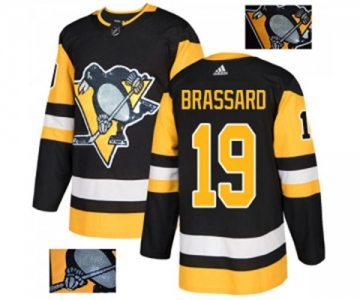 Adidas Pittsburgh Penguins #19 Derick Brassard Authentic Black Fashion Gold NHL Jersey