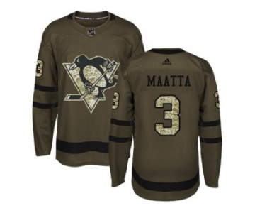 Adidas Pittsburgh Penguins #3 Olli Maatta Green Salute to Service Stitched NHL Jersey