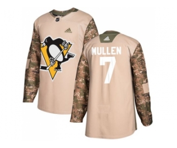 Men Adidas Pittsburgh Penguins #7 Joe Mullen Camo Authentic 2017 Veterans Day Stitched NHL Jersey